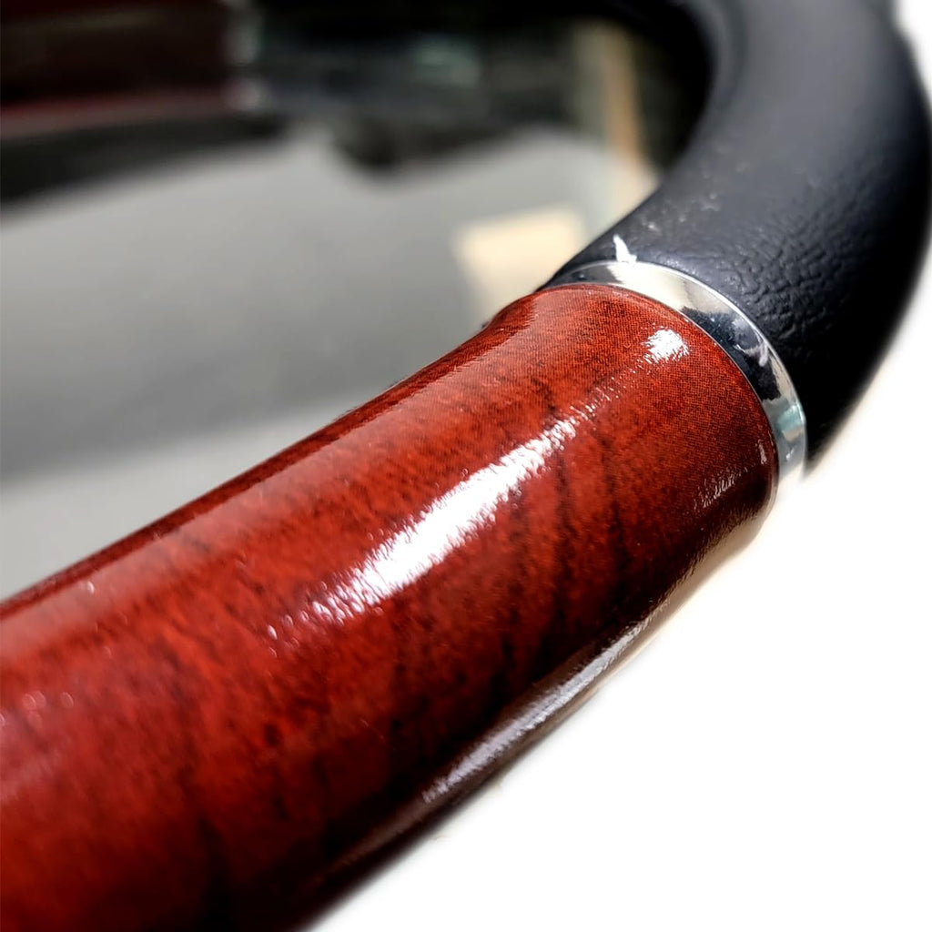 Yupbizauto 18in Truck Steering Wheel Cover Wood Grain Bundle