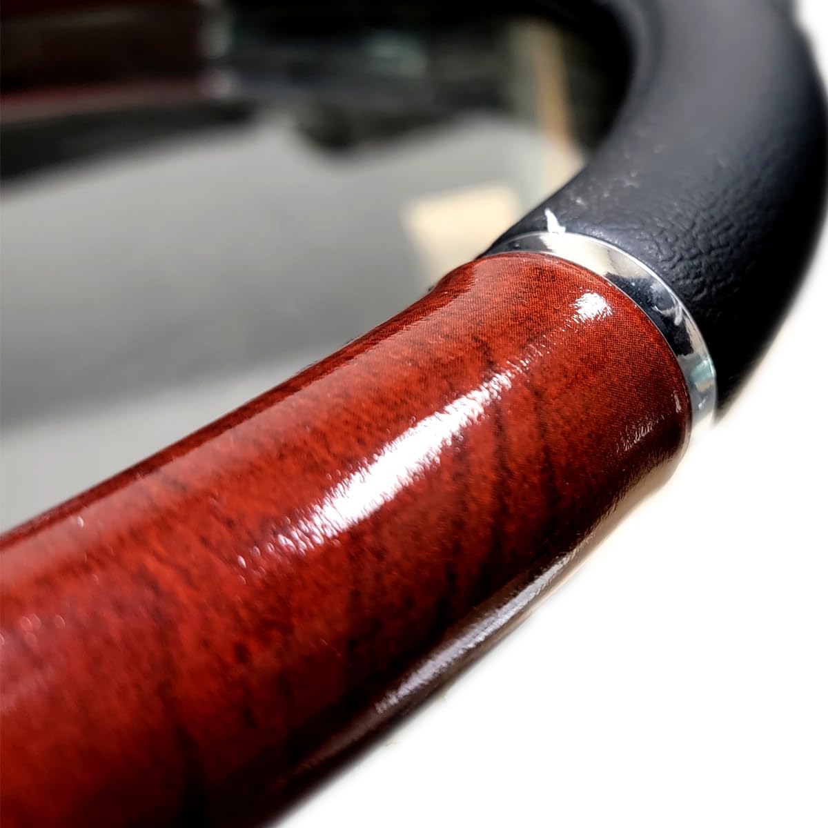 Yupbizauto 18in Truck Steering Wheel Cover Wood Grain Bundle