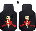 New Platicolors Betty Boop Car Accessories Timeless Seat Covers, Front Rubber Mats, Steering Wheel Cover Stylish Protection for Cars SUVs Trucks & Vans - Yupbizauto
