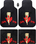 Four Betty Boop Skyline rubber floor mats with Black Ice air freshener