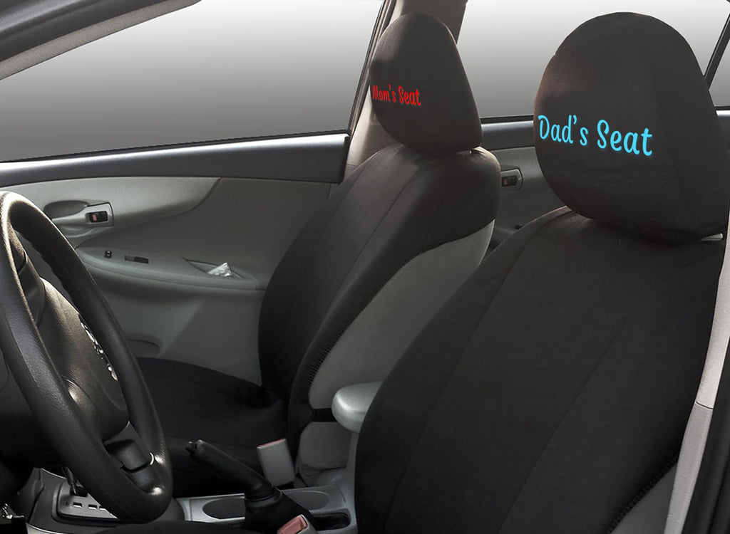 Personalized Embroidered Headrest Covers, 5-Piece Set