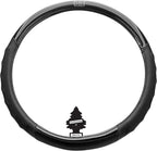 18-Inch RV & Semi Truck Black Faux Leather Steering Wheel Cover Bundle