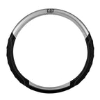 Extra Large 18in Steering Wheel Cover Black Silver Truck RV Air Bundle