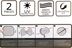 Disney Mickey Expressions Sunshade and License Plate Frame Bundle