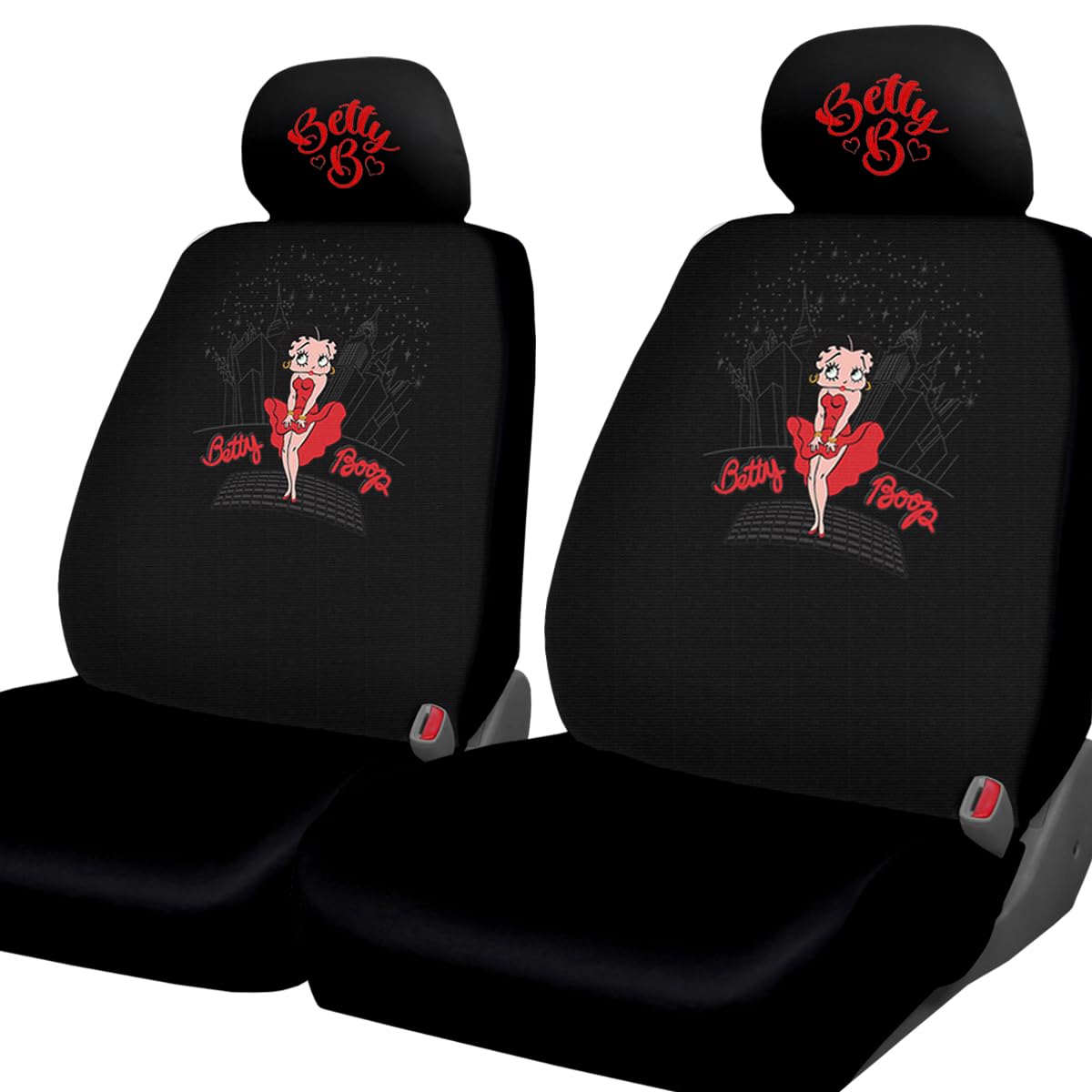 Betty Boop Car Seat Covers - 4pc Low Back Front Bucket Set - image 6
