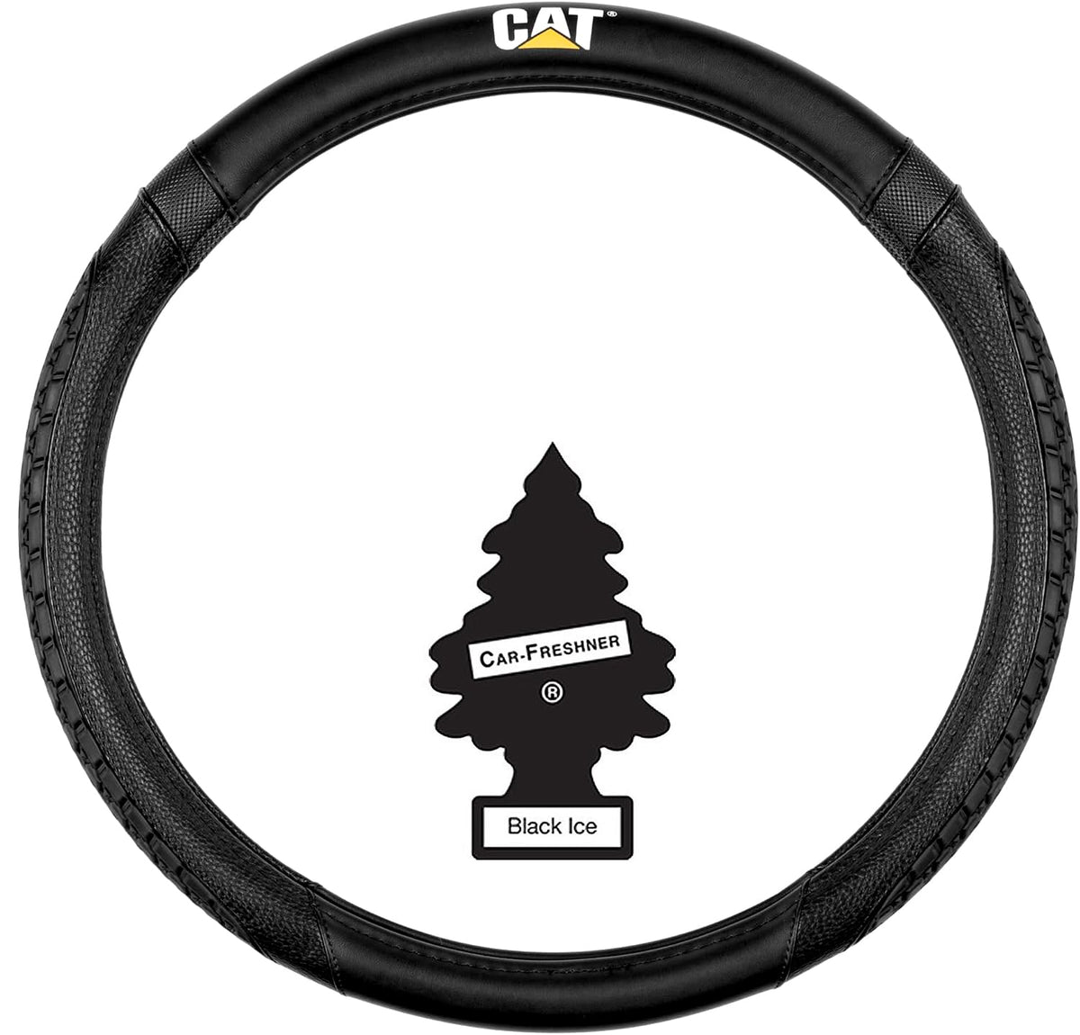 18in Tire Tread Steering Wheel Cover Black Truck RV Air Freshener