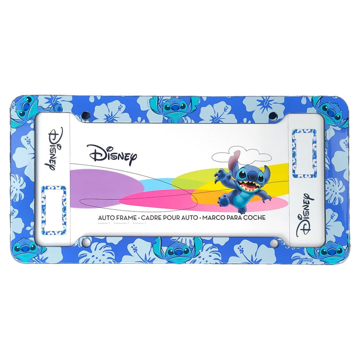Stitch single license plate frame and air freshener bundle