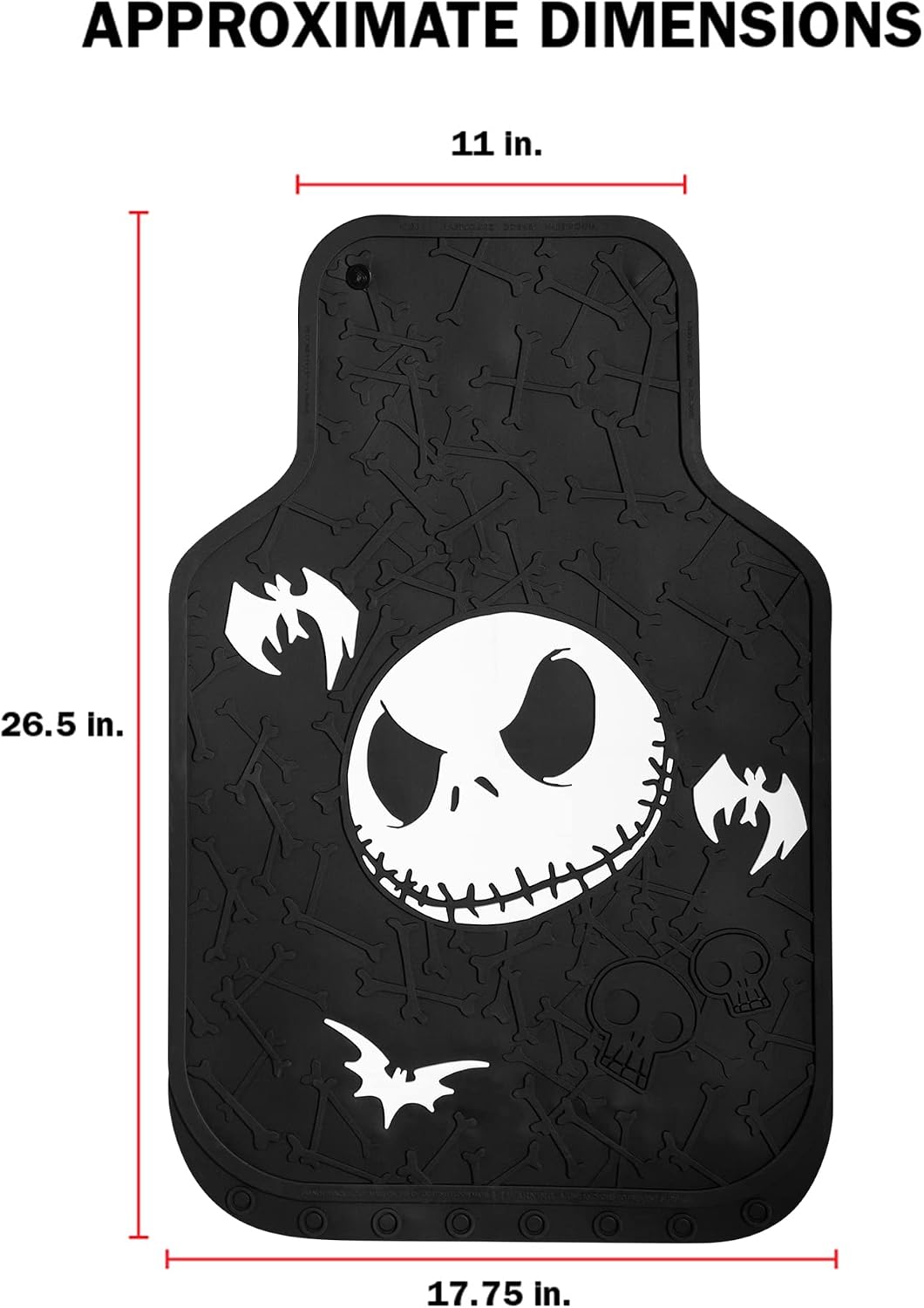 Nightmare Before Christmas Bones Rubber Floor Mats - 4-Piece Set