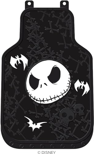Yupbizauto Plasticolor Nightmare Before Christmas Jack Skellington Ghostly Car Truck SUV Seat Covers Heavy Duty Rubber Floor Mats Bundle Set - Yupbizauto