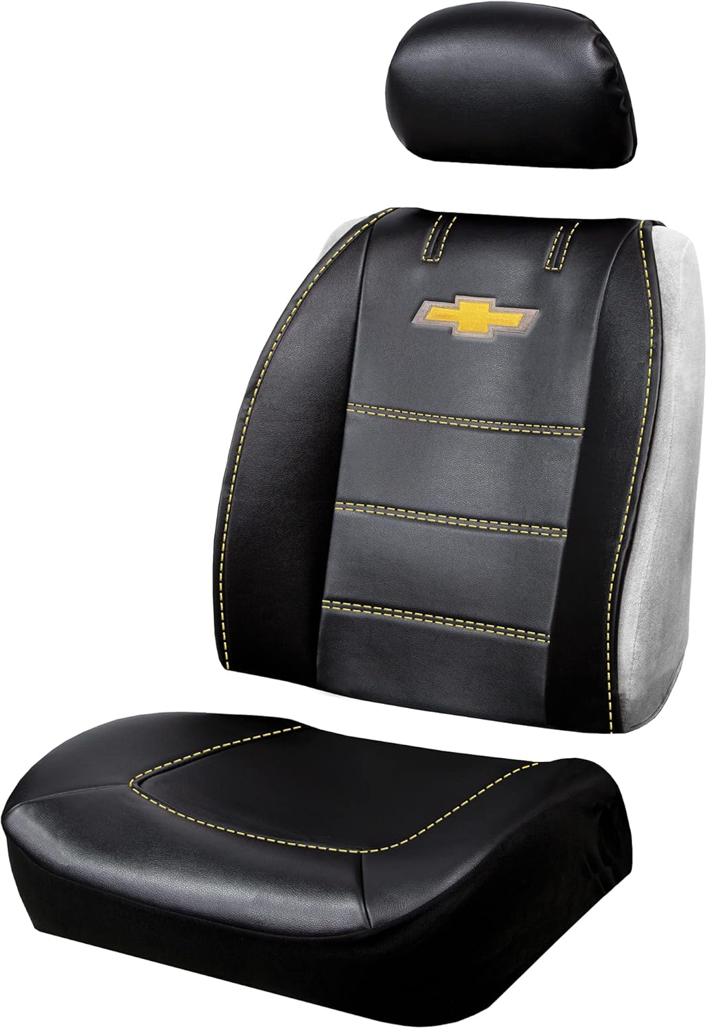 Premium Sideless Seat Cover Bundle Set with Floor Mats & Steering Wheel Cover – for Chevrolet Cars, Trucks, and SUVs - Yupbizauto
