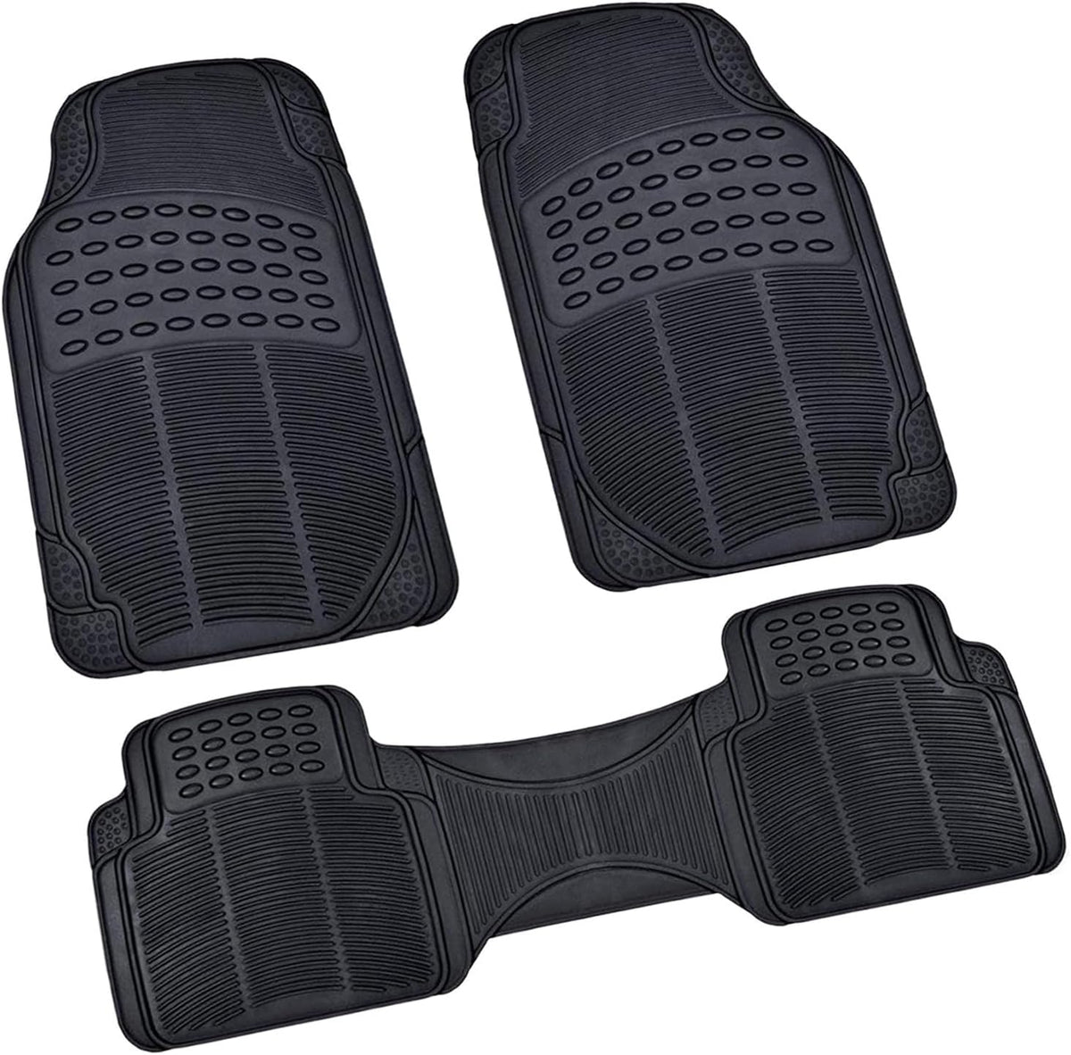 Heavy-Duty Trim-to-Fit Rubber Car Floor Mats with Air Freshener