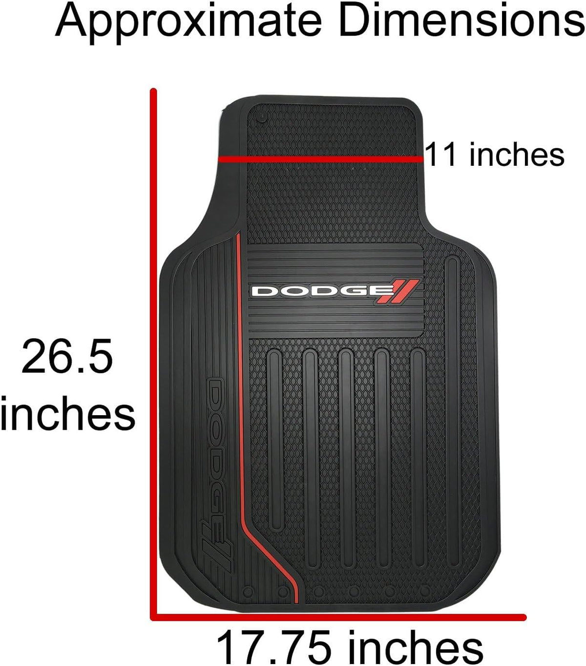 Dodge Ram Elite Series Front and Rear Rubber Floor Mats - 4-Piece Set