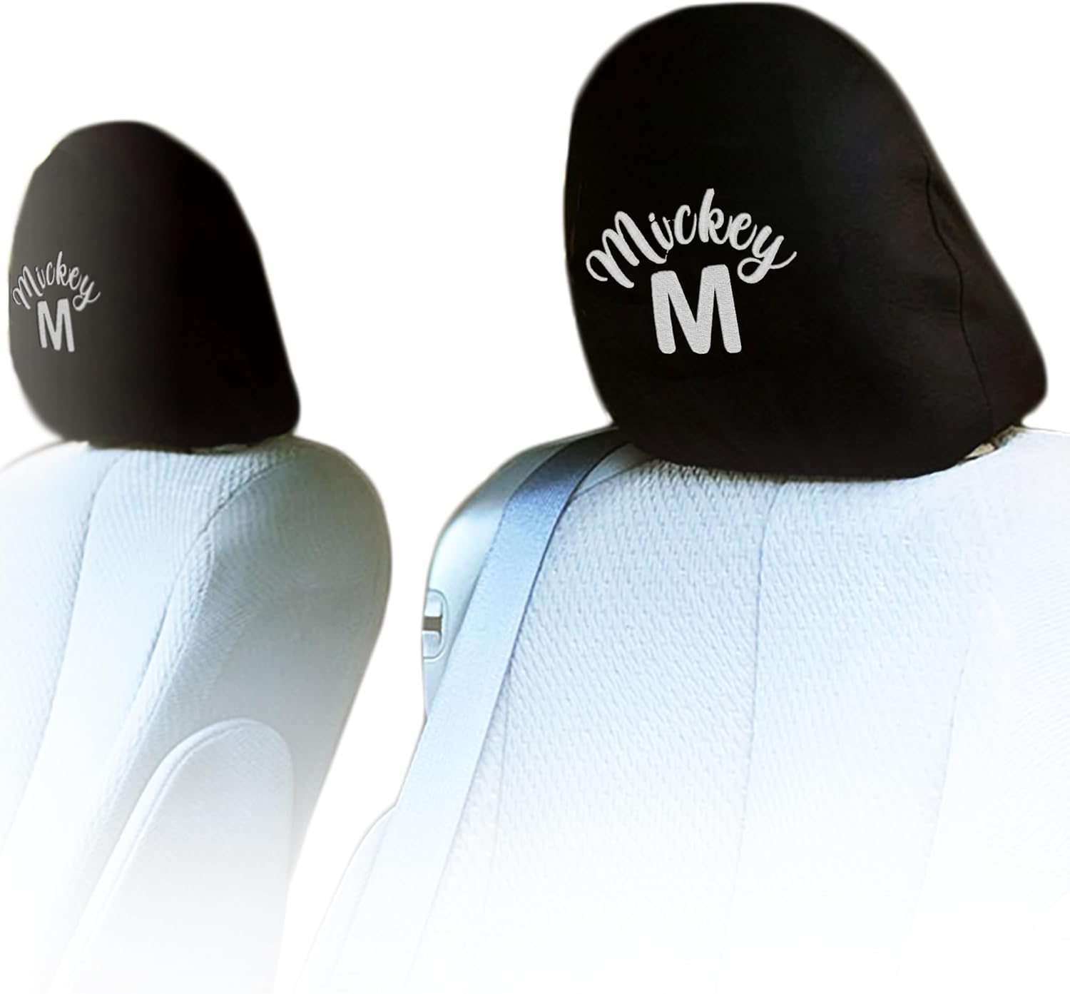 14PC Mickey Mouse Car Accessories Bundle Set | Car Seat Covers Embroidered Headrest Covers & Heavy Duty Floor Mats | Universal Fit for Cars Trucks, SUVs | Ideal for Men, Women Gift - Yupbizauto