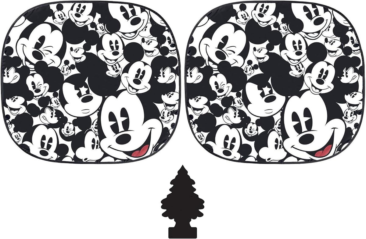 Mickey Expressions Windshield Sunshade 2-Pack with Air Freshener