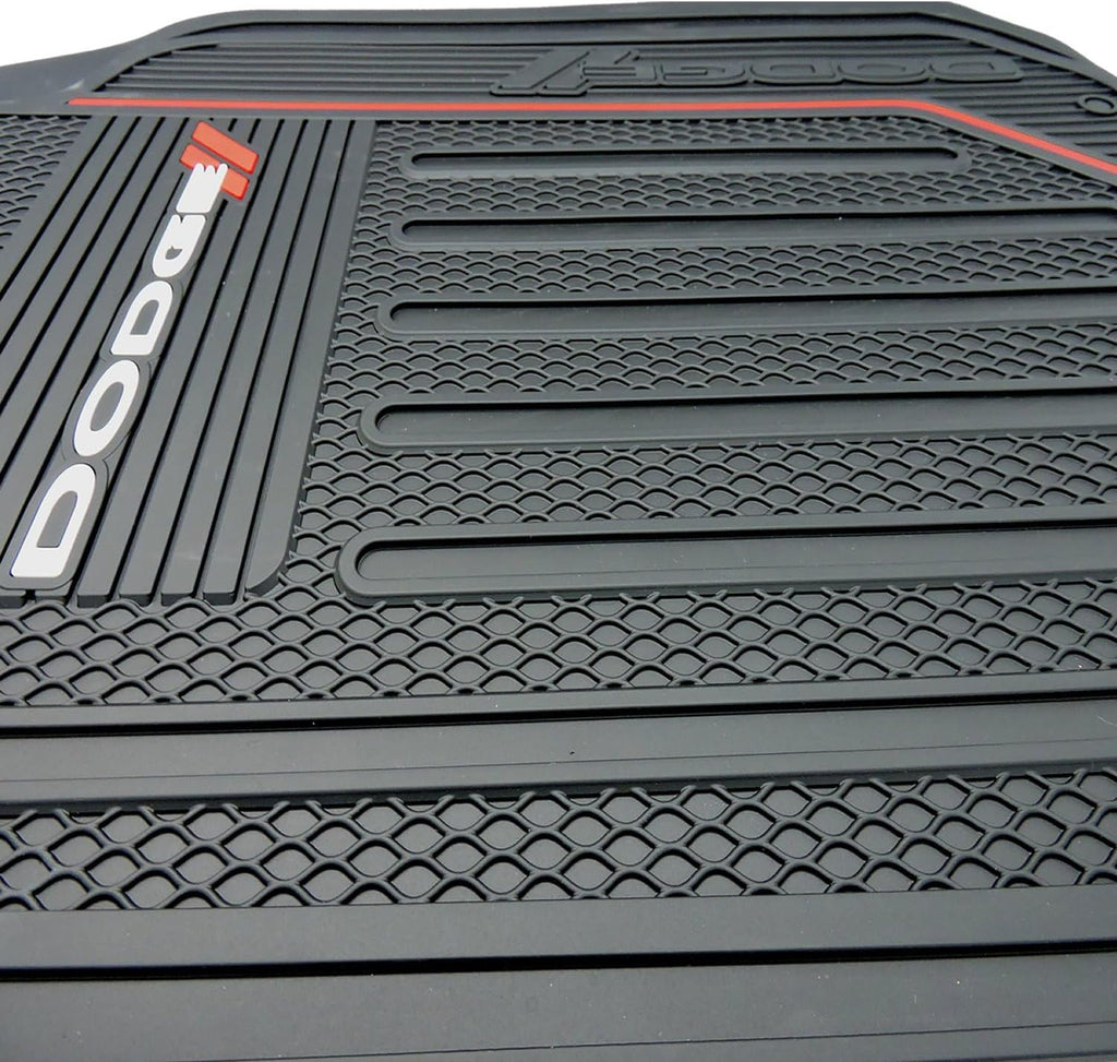 Dodge Ram Elite Series Front and Rear Rubber Floor Mats - 4-Piece Set