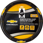 Deluxe High Contrast Stitching Premium Steering Wheel Cover Compatible with Chevrolet for Cars, Trucks & SUV Bundle