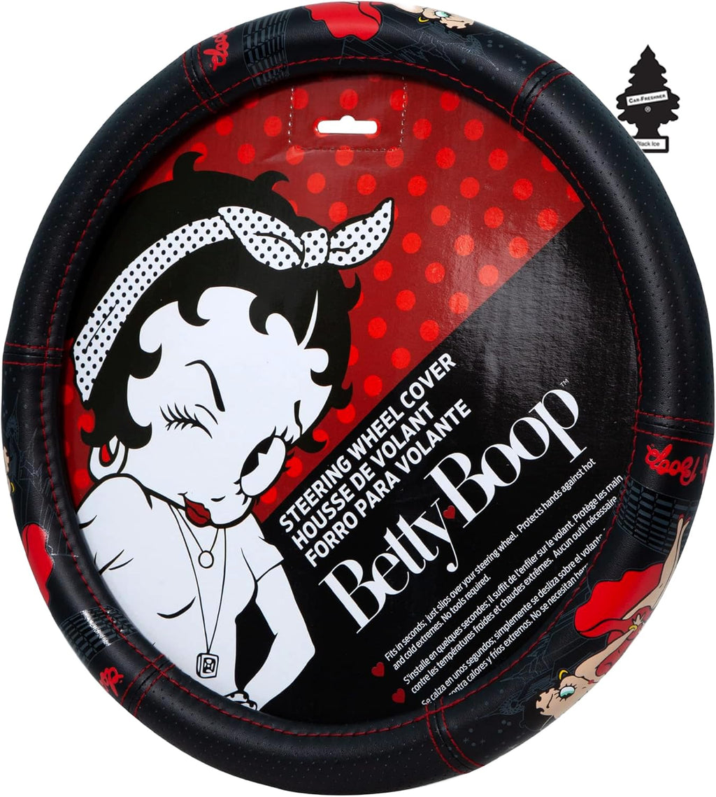 New Betty Boop Skyliner Design Car Truck Steering Wheel Cover Air Freshener Bundle - image 6
