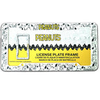 Snoopy Expression License Plate Frame Bundle with Little Tree Air Freshener – Plasticolor Peanuts Snoopy Design, Universal Fit Standard Car Plate Frame, Plastic - Yupbizauto