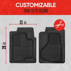 Motor Trend Heavy-Duty Mazda Rubber Floor Mats with Air Freshener - 2-Piece Set
