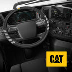 Caterpillar 18-Inch Semi Truck Steering Wheel Cover with Air Freshener