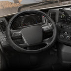 18-Inch RV & Semi Truck Black Faux Leather Steering Wheel Cover Bundle