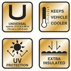 New Betty Boop Timeless Car Windshield Sun Shade | Reflector Sunshade Offers Ultimate Protection for Car Interior | Cool Reflective Sun Blocker Bundle Set -58 x 28 Inch - Yupbizauto