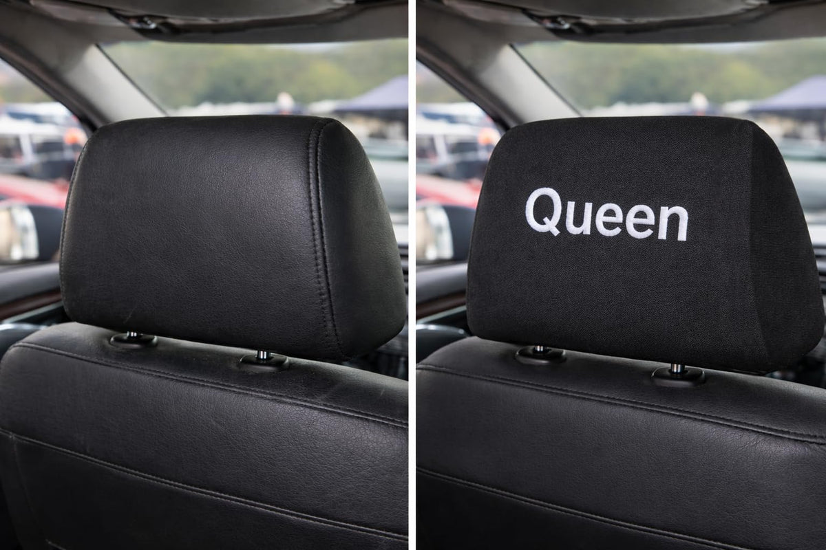 Personalized Headrest Covers & Seat Belt Pads, 4-Piece Set