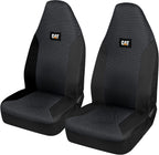Pair of Caterpillar black mesh big-rig seat covers