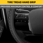 18in Tire Tread Steering Wheel Cover Black Truck RV Air Freshener