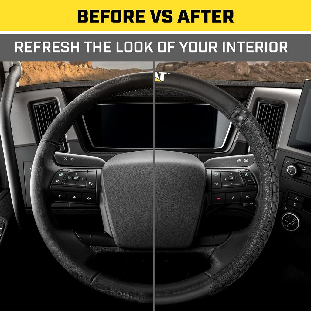 18in Tire Tread Steering Wheel Cover Black Truck RV Air Freshener