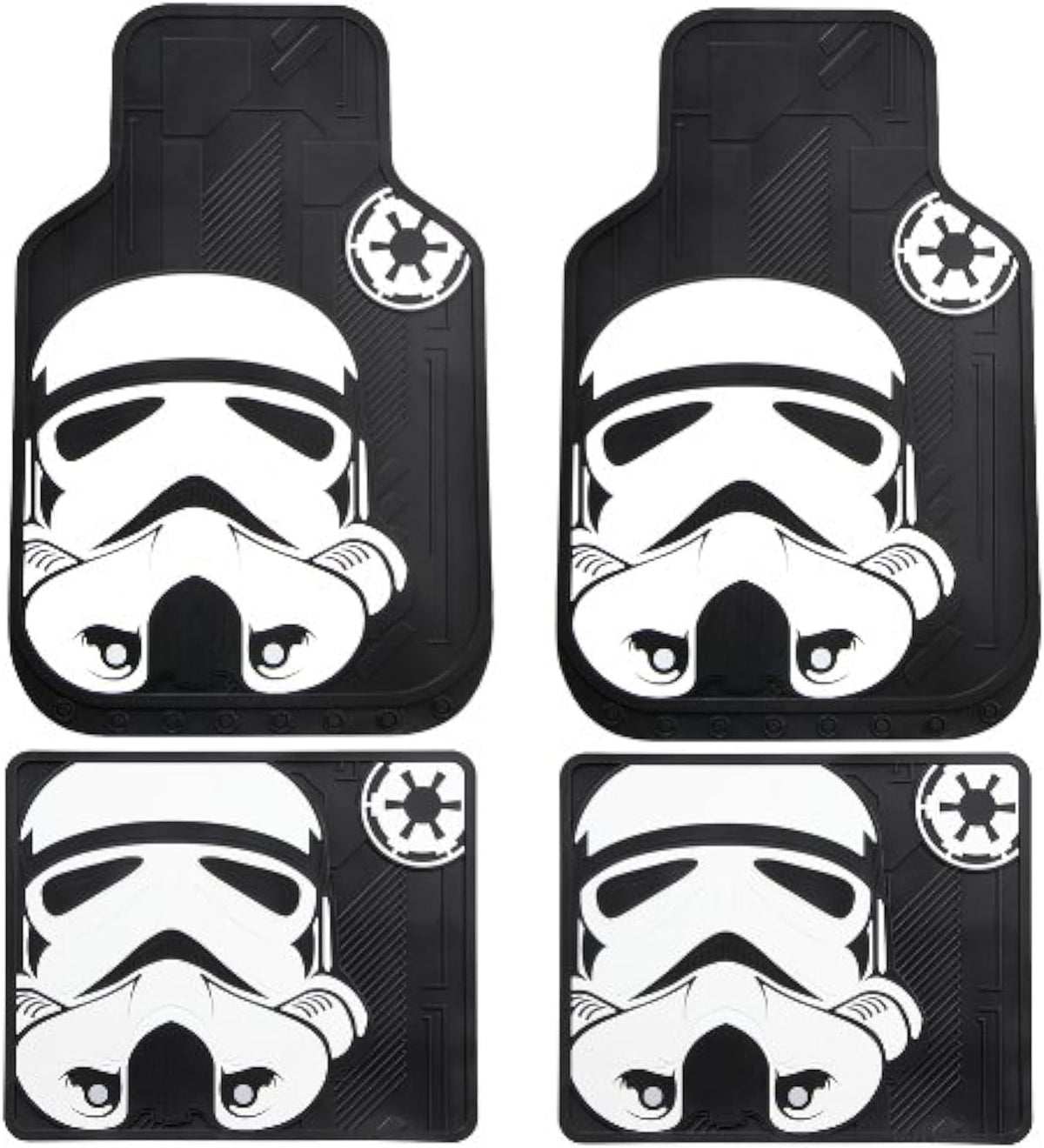 Star Wars Stormtrooper and Galactic Empire Rubber Floor Mats - 4-Piece Set