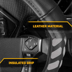 Caterpillar 15-16 Inch Semi Truck Steering Wheel Cover Bundle