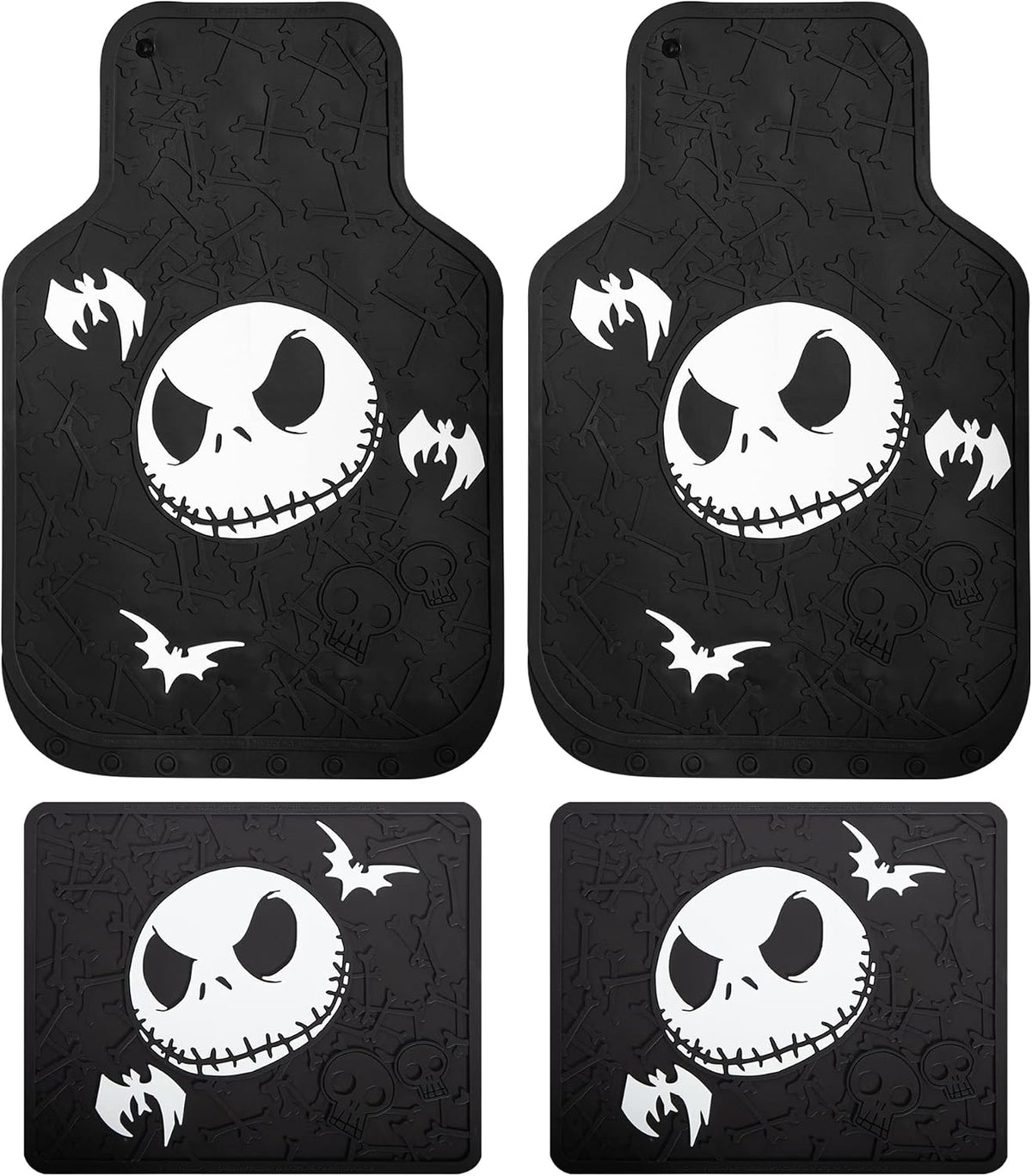 Nightmare Before Christmas Bones Rubber Floor Mats - 4-Piece Set