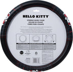 Hello Kitty Car Steering Wheel Cover Cord Design Air Freshener Bundle Univesal Fit Standard Size(14" 1/2-15" 1/4)