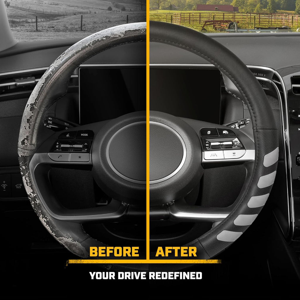 Caterpillar 15-16 Inch Semi Truck Steering Wheel Cover Bundle