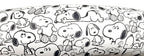 Yupbizauto Peanuts Snoopy Expression Design Steering Wheel Cover, Black and White, Leather Material, 14.5-15 Inch Diameter, Universal Fit with Contrast Stitching, Bundled with Air Freshener - Yupbizauto