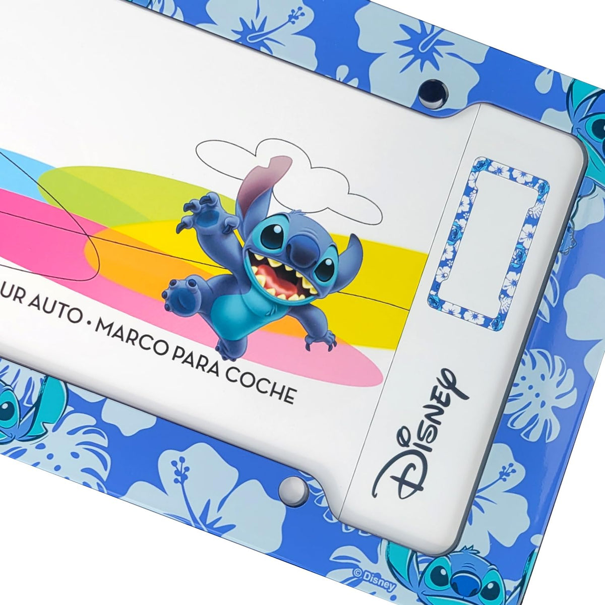 Stitch license plate frame front view