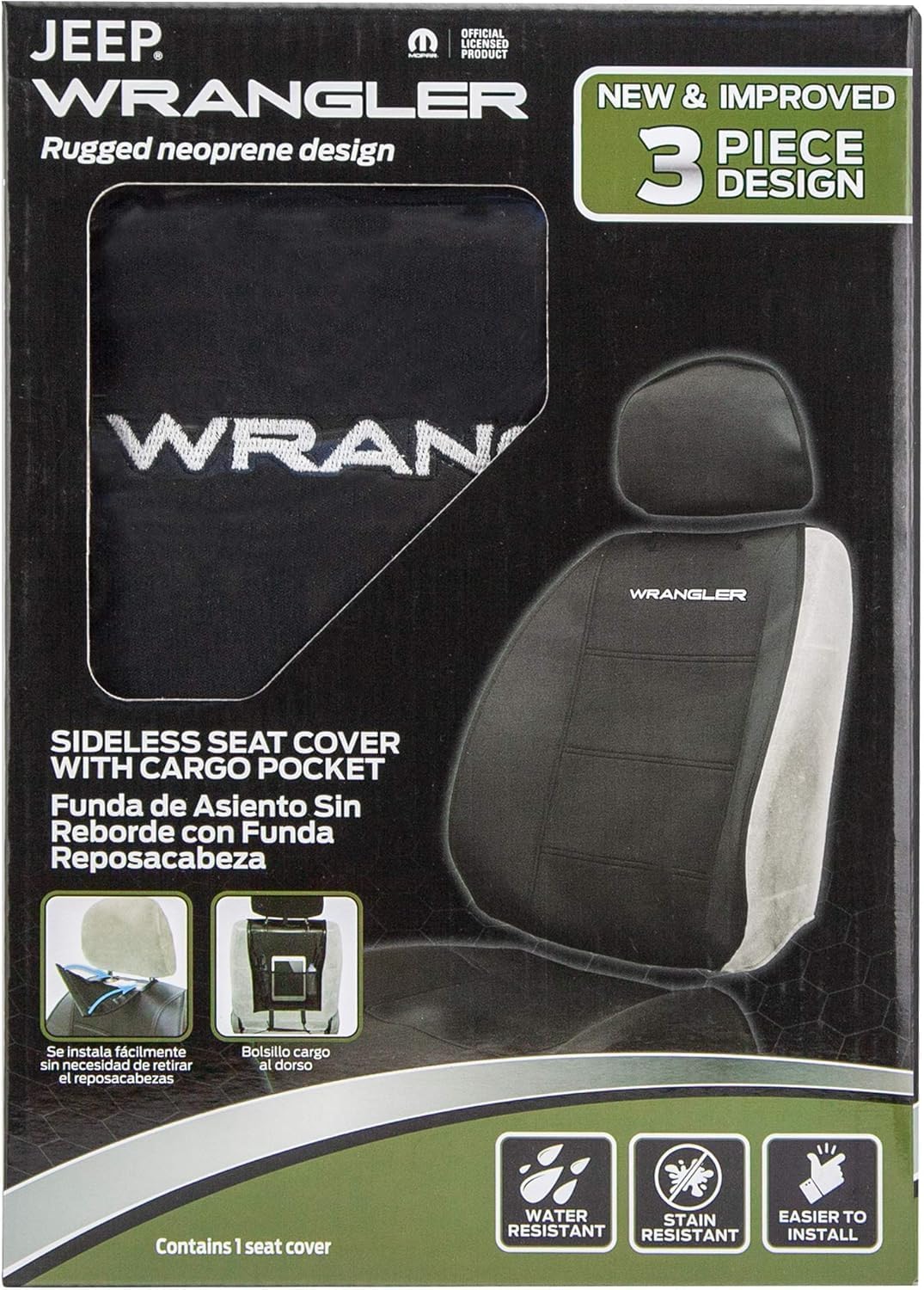 Neoprene Sideless Front Seat Covers for Jeep Wrangler with Air Freshener