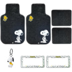 Peanuts Snoopy & Woodstock Floor Mats 8-Piece Car Set