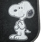 Peanuts Snoopy and Woodstock Car Floor Mats Set of 5 - Embroidered Carpet Front & Rear Universal Fit Non-Slip Mats with Air Freshener for Cars, SUVs, Trucks - Yupbizauto