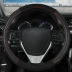 Yupbizauto Faux Leather Steering Wheel Cover with Air Freshener Set