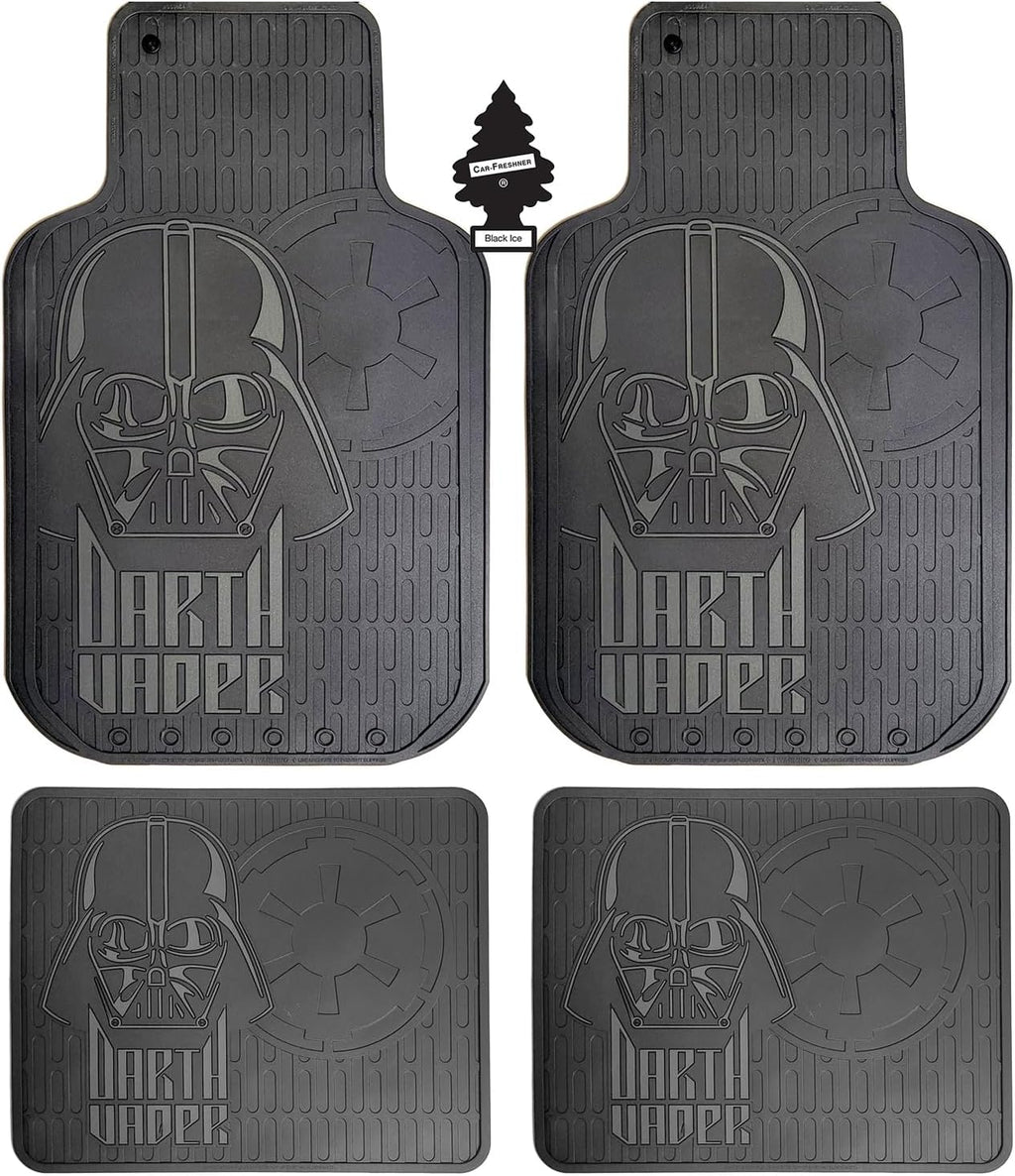 Star Wars Darth Vader Rubber Floor Mats with Air Freshener - 5-Piece Set