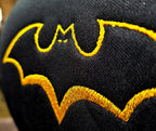 DC Comics Batman Logo Premium Car Accessories Seat Covers with Shoulder Pads and Steering Wheel Cover| Bat Headrest Covers | Air Freshener, Bundle Set - Yupbizauto