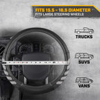 Caterpillar 15-16 Inch Semi Truck Steering Wheel Cover Bundle