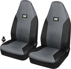 Caterpillar Big Rig Semi-Truck Seat Covers – 2-Piece Heavy-Duty Mesh Set