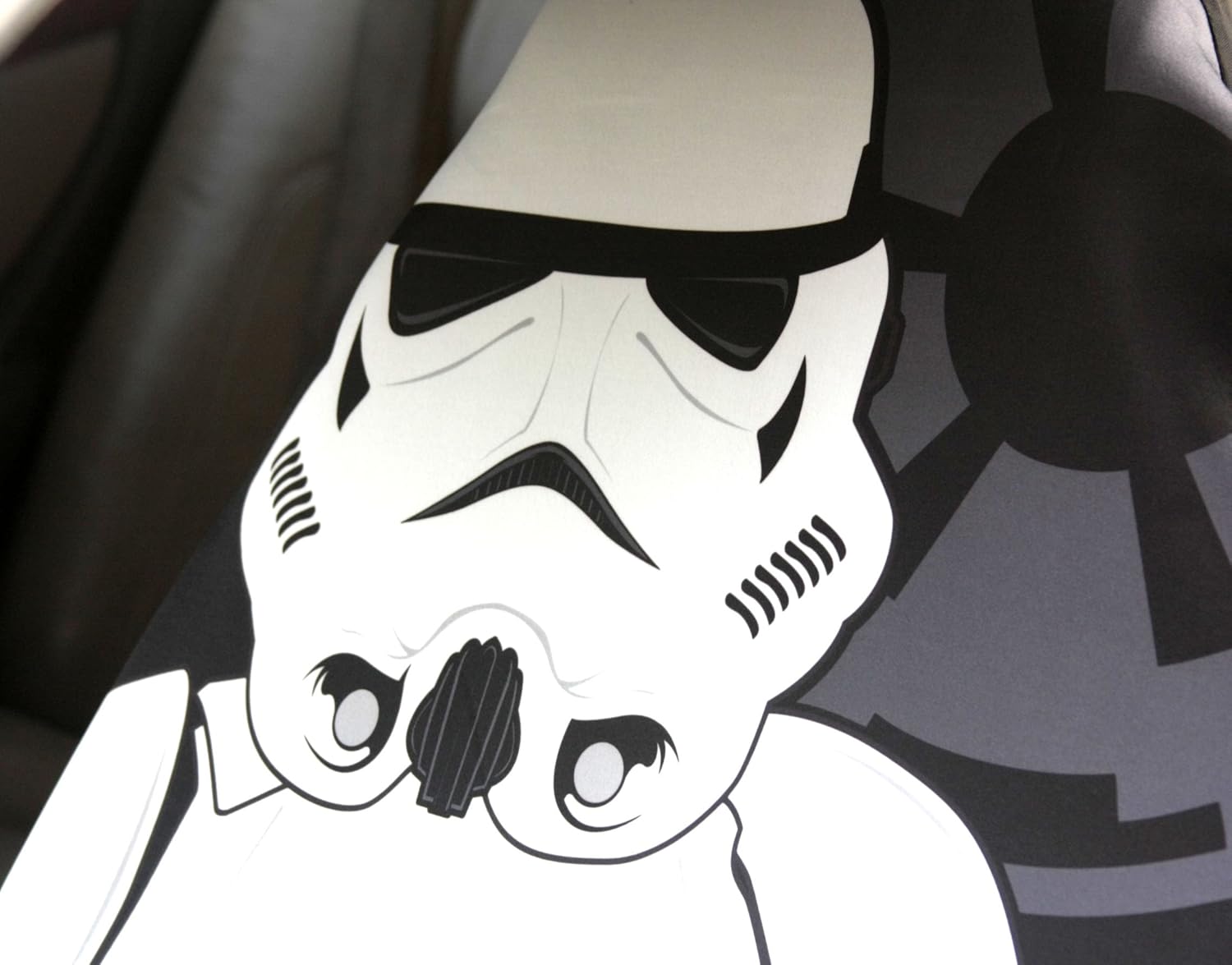 Plasticolor Star Wars Stormtrooper Car Truck SUV Seat Covers 3-Piece Set with Bonus Air Freshener – Universal Fit for Most Vehicles, Durable Protection for Front Seats, Easy Installation - Yupbizauto