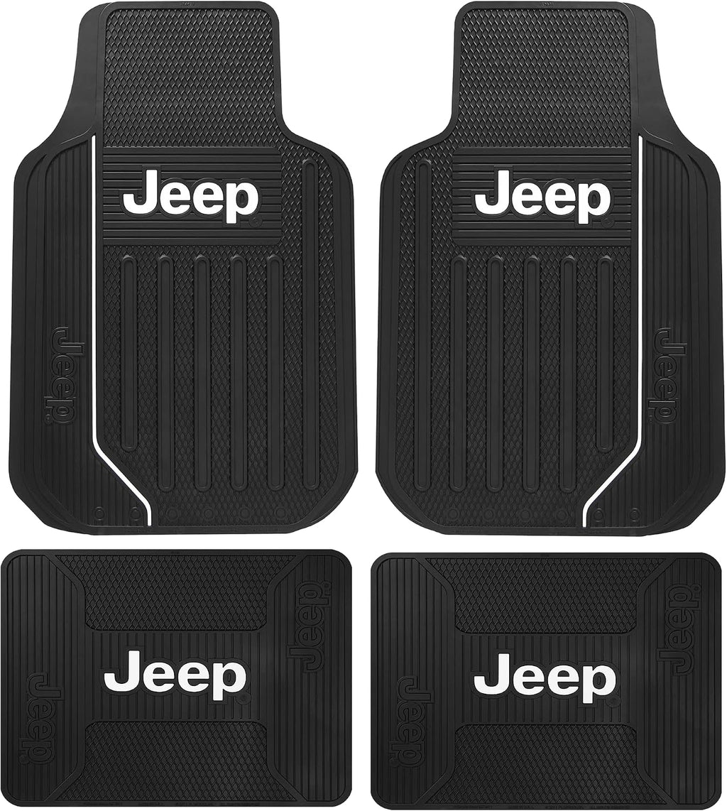 Plasticolor Jeep Elite 4-Piece Front and Rear Floor Mat Kit