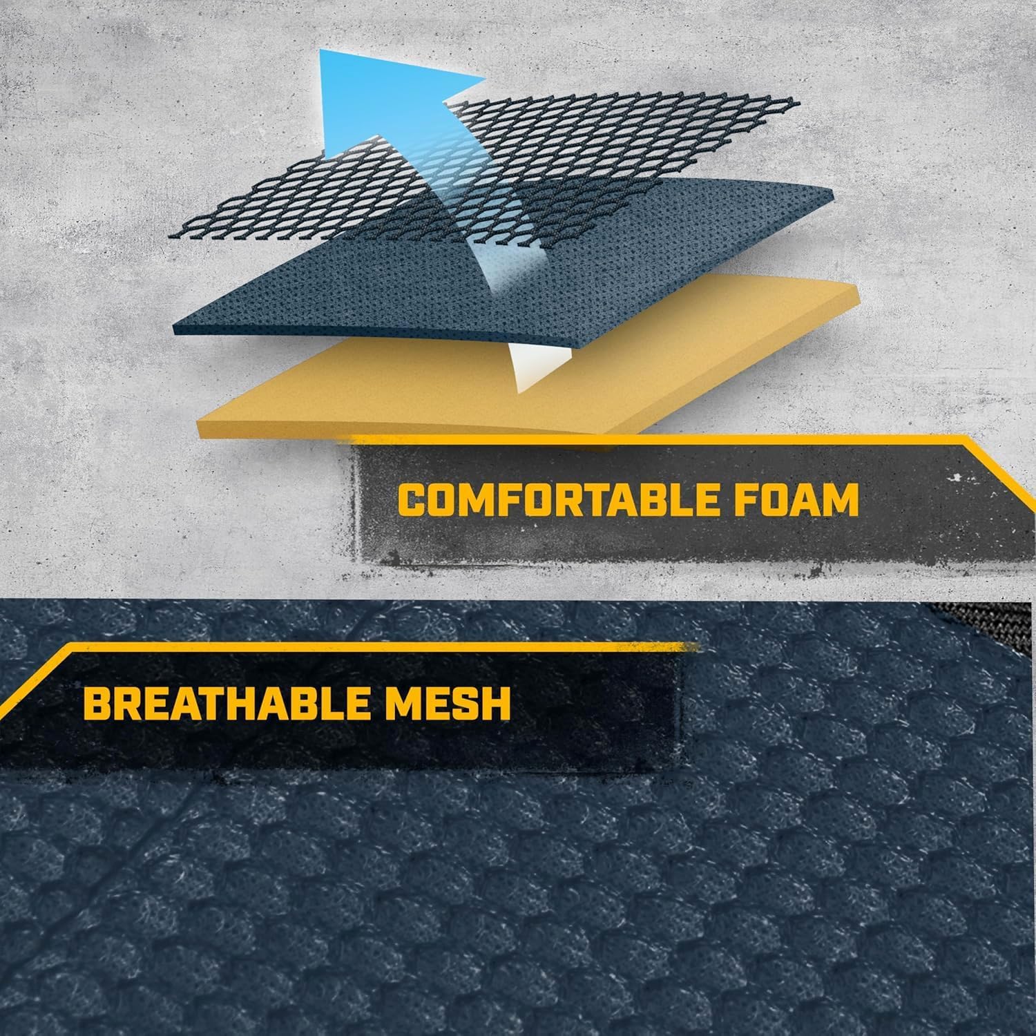 Caterpillar Car Truck Seat Covers for Front Seats Set - Black and Blue Automotive Seat Covers Bundle with Air Freshener - Yupbizauto