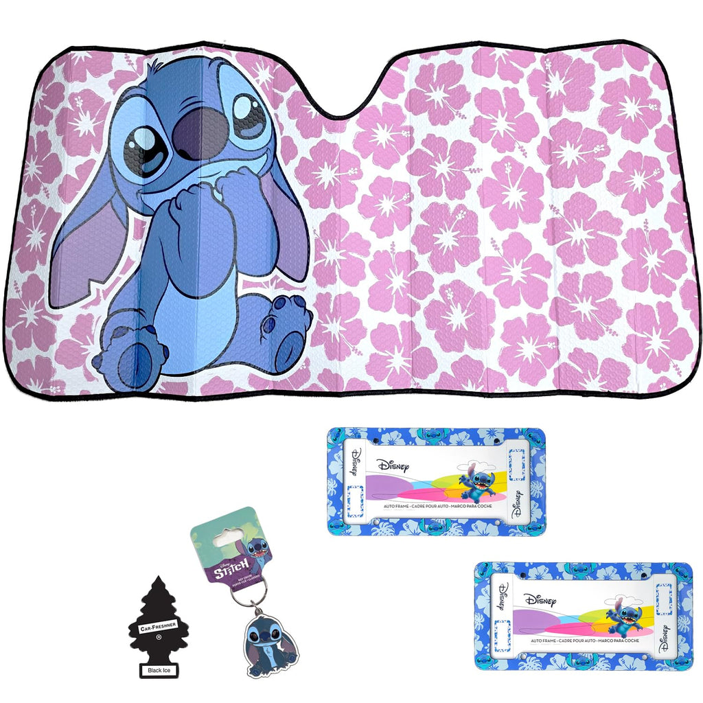 Stitch 5-piece car accessories gift bundle