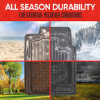 Motor Trend Heavy-Duty Mazda Rubber Floor Mats with Air Freshener - 2-Piece Set